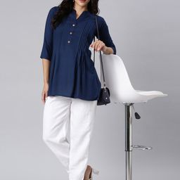 ZHEIA Mandarin Collar Top-image-68