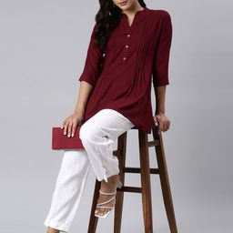 ZHEIA Mandarin Collar Top-image-67