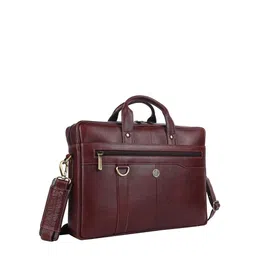 HAMMONDS FLYCATCHER Men Brown Leather Laptop Bag-picture-11