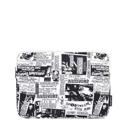 Red Lemon Unisex Black & White Printed Laptop Bag-21