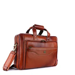 HAMMONDS FLYCATCHER Men Tan Leather Laptop Bag-picture-35