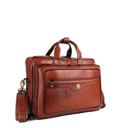 HAMMONDS FLYCATCHER Men Tan Leather Laptop Bag-picture-12