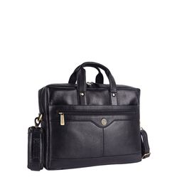 HAMMONDS FLYCATCHER Men Black Leather Laptop Bag-40