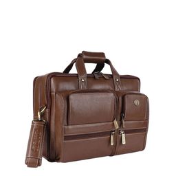 HAMMONDS FLYCATCHER Men Brown Leather Laptop Bag-46