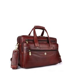 HAMMONDS FLYCATCHER Men Brown Leather Laptop Bag-picture-42