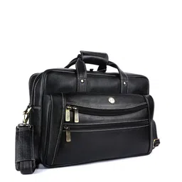 HAMMONDS FLYCATCHER Men Black Leather Laptop Bag-picture-55