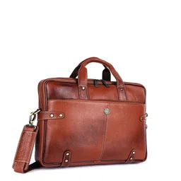 HAMMONDS FLYCATCHER Men Tan Leather Laptop Bag-43