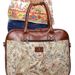 THE CLOWNFISH Floral Printed Laptop Bag-59
