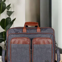 LOREM Men Textured Laptop Bag-47