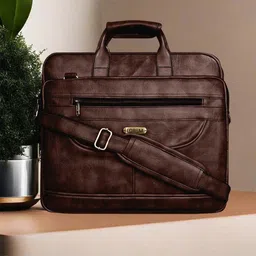 LOREM Men Textured Laptop Bag-55