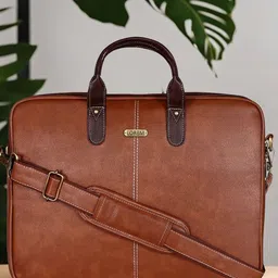 LOREM Men Textured Laptop Bag-21