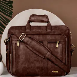 LOREM Men Textured Laptop Bag-50