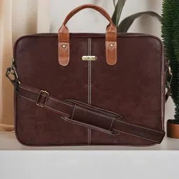 LOREM Men Textured Laptop Bag-18