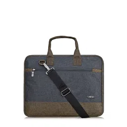 LOREM Unisex Grey & Khaki Water Resistant Laptop Bag-45