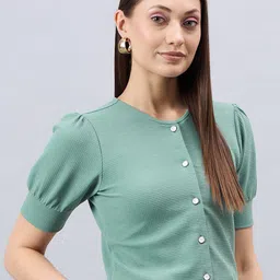 Style Quotient Self Design Open Front Crop Shrug image 4