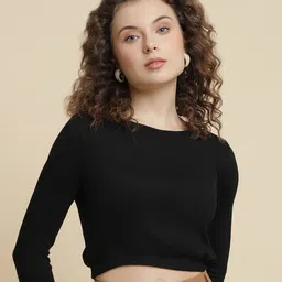 UnaOne Cotton Fitted Crop Top-image-16