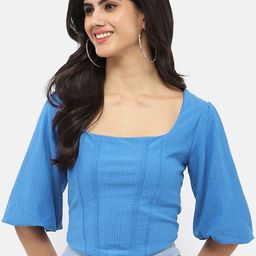 Madame Self Design Crop Top-image-3