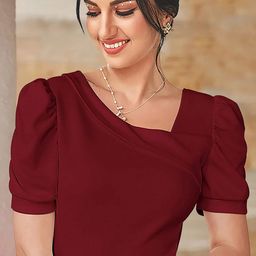 Dream Beauty Fashion V-Neck Puff Sleeve Top-picture-6