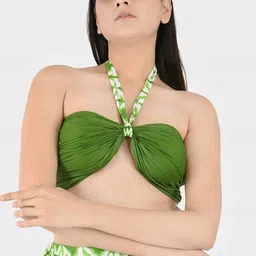 Blissence Geometric Print Halter Neck Bralette Crop Top-picture-14