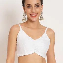 studio rasa Shoulder Straps Tie-Ups Bralette Crop Top-image-98