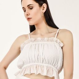 ANVI Be Yourself Blouson Style Crop Top-image-9