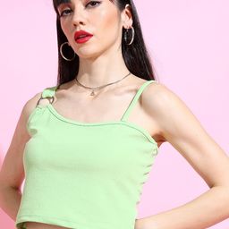 Tokyo Talkies Women Lime Green Crop Top-picture-10