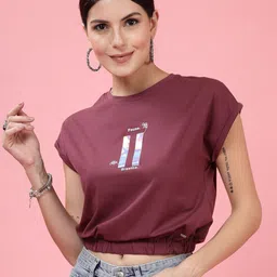 Juelle Print Extended Sleeves Crop Top-image-59