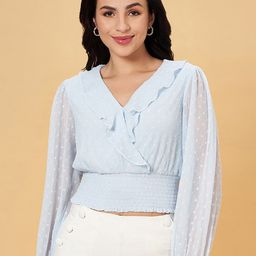 Honey by Pantaloons Puff Sleeve Blouson Crop Top-picture-31