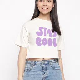 Lil Tomatoes Typography Printed Boxy Crop Top-1