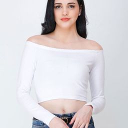 BAESD Women Off-Shoulder Fitted Crop Top-image-91