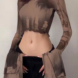 StyleCast x Revolte Georgette Crop Top-19
