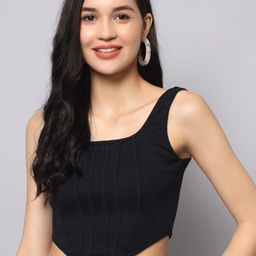 AAHWAN Black Crop Top-image-2