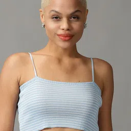 SHOWOFF Striped Crop Top-image-67