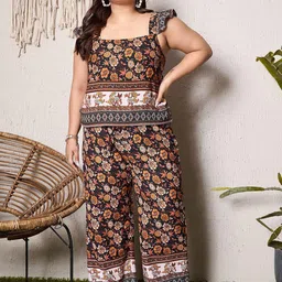 Berrylush Curve Printed Top With Trouser Co-Ords-picture-57