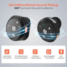 Portronics VlogMate 3 omni direction wireless portable microphone image 4