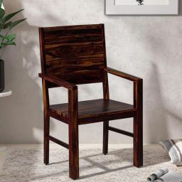 woodsworth from pepperfry Oriel Sheesham Wood Arm Chair In Provincial Teak Finish-picture-21