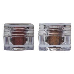 Veoni BELLE Set of 2 HD Holographic Glitter Eyeshadows 5g Each - Ruby Red + Copper-11