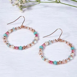 Accessorize London Women's Multi Beaded Hoops-16