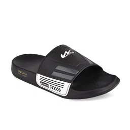 Campus Men Black & White Printed Sliders-image-96