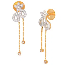 BHIMA Jewels 22K Hallmark 916 Purity Yellow Gold White Stone Drops-1