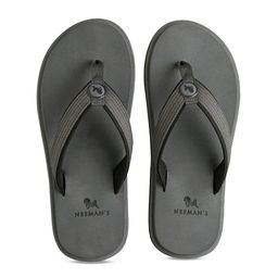 NEEMANS Unisex Grey Rubber Thong Flip-Flops-71