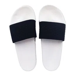 Pampy Angel Men White & Black Printed Rubber Sliders-picture-13