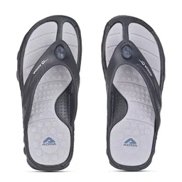 Adda Men Navy Blue & Grey Rubber Thong Flip-Flops-54