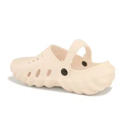HRX by Hrithik Roshan Men Cream Coloured Self Design Clogs image 4