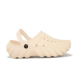 HRX by Hrithik Roshan Men Cream Coloured Self Design Clogs image 5