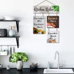 vibecrafts Decorative Multicolour Engineered Wood Wall Hanging Quotes-picture-35