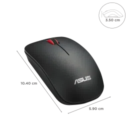 ASUS WT300 Wireless Mouse with 2.4GHz Nano Dongle (1000 to 1600 DPI Adjustable, Optical Sensor, Matte Black) image 3