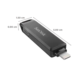 SanDisk iXpand Luxe 256GB Lightning Connector and USB 3.0 (Type-C) Flash Drive (Automatic Backup, SDIX70N-256G-GN6NE, Black) image 2