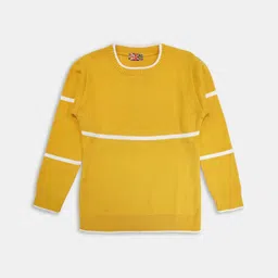 Here&Now X Game Begins Girls Striped Colourblocked Pullover-image-10