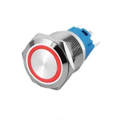 16mm metal push button waterproof LED light self-lock self-reset button 1NO1NC Orange Color image 1